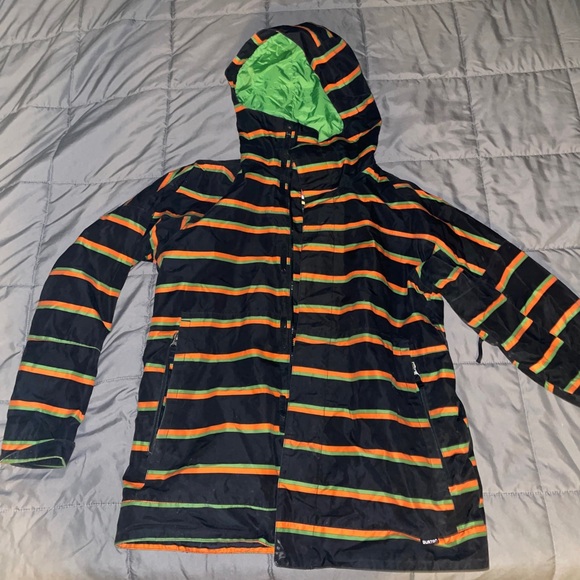 Mens Burton Striped Jacket Size Medium - Picture 1 of 6